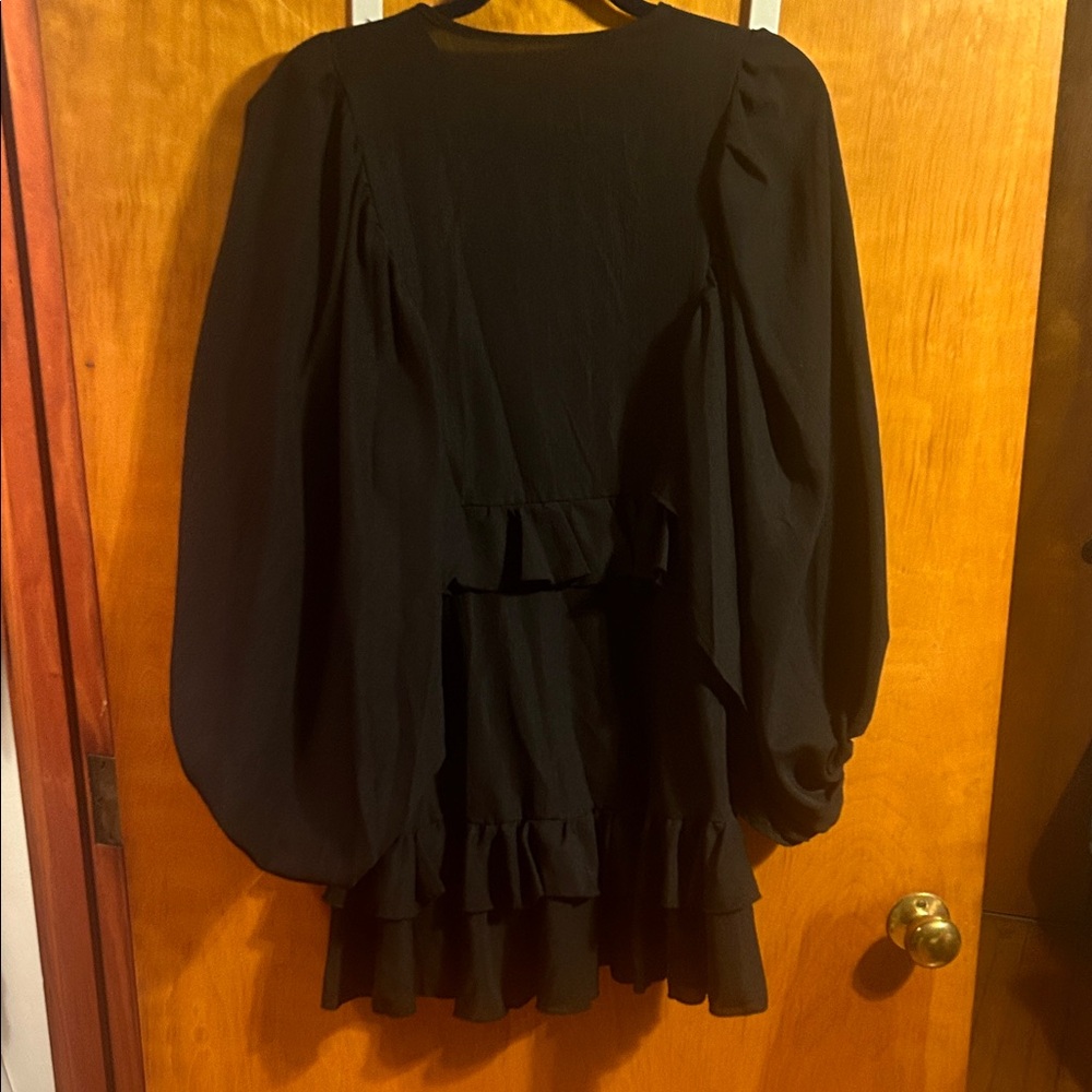 SHEIN Black Ruffled Jumpsuit